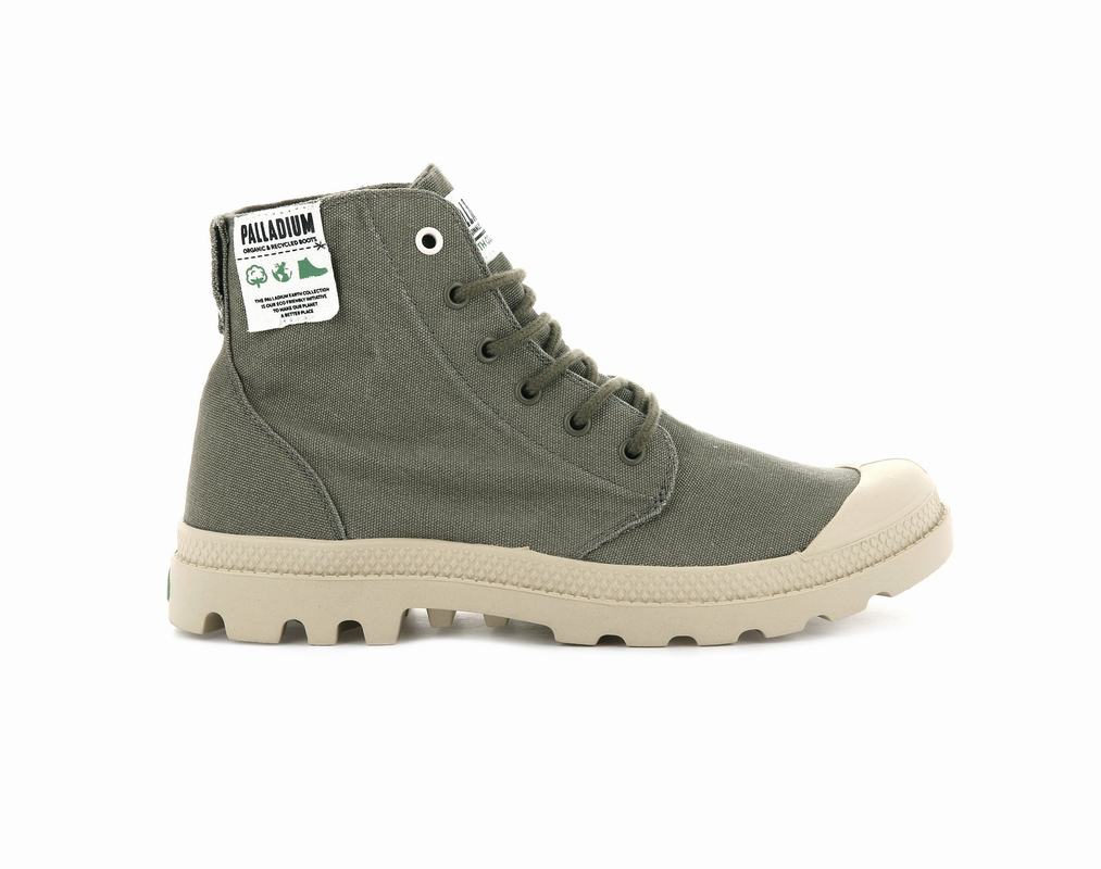 Palladium Pampa Hi Organic Damen Stiefel Grün ||106257-EOJ||